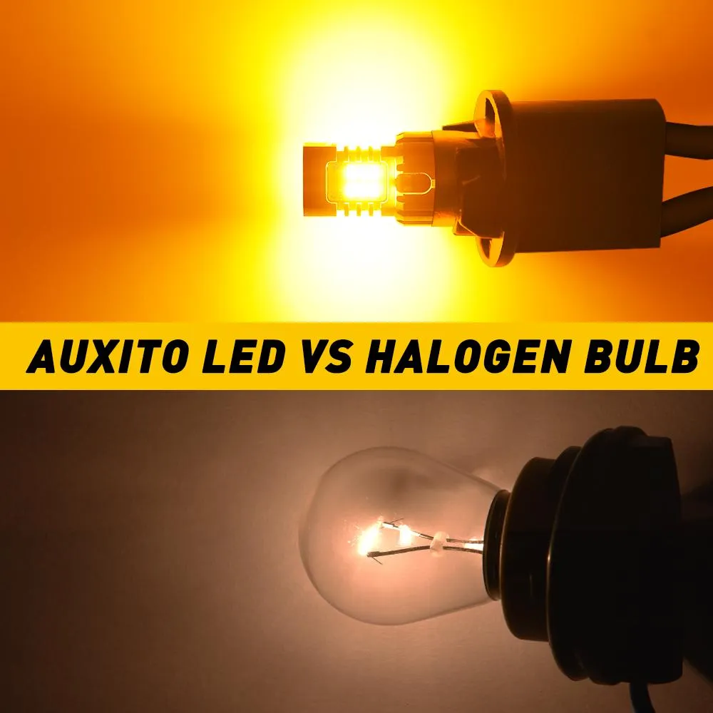 1156 BA15S LED Bulb Turn Signal Light Bulbs, Non-polarity, Compatible with standard and CK sockets, Amber, 25W Per Bulb