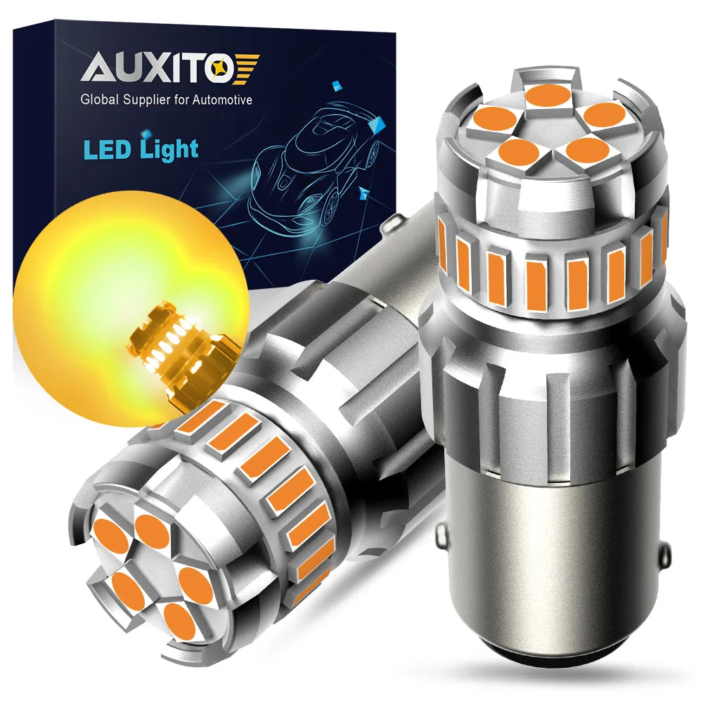 1156 LED Turn Signal Light Bulbs Amber Yellow 400% Brighter