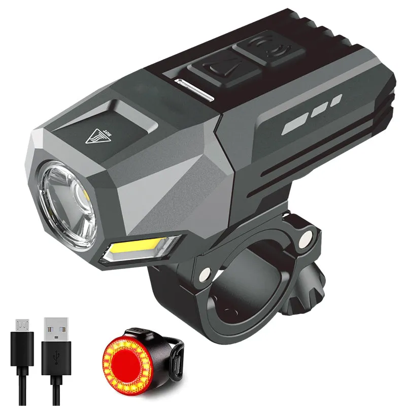 1600 Lumens Mountain Bike Lights With Rear Light
