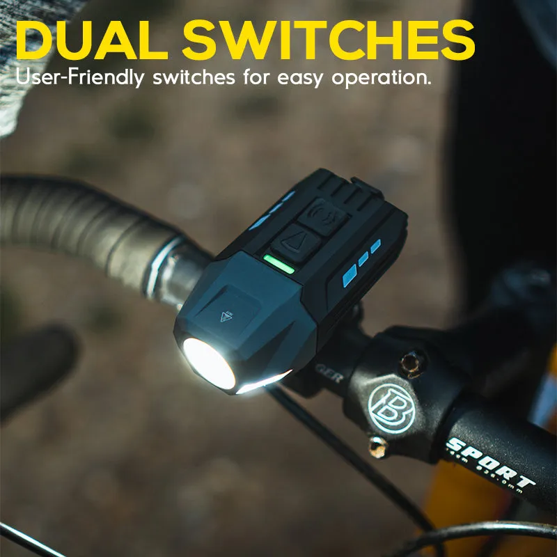 1600 Lumens Mountain Bike Lights With Rear Light