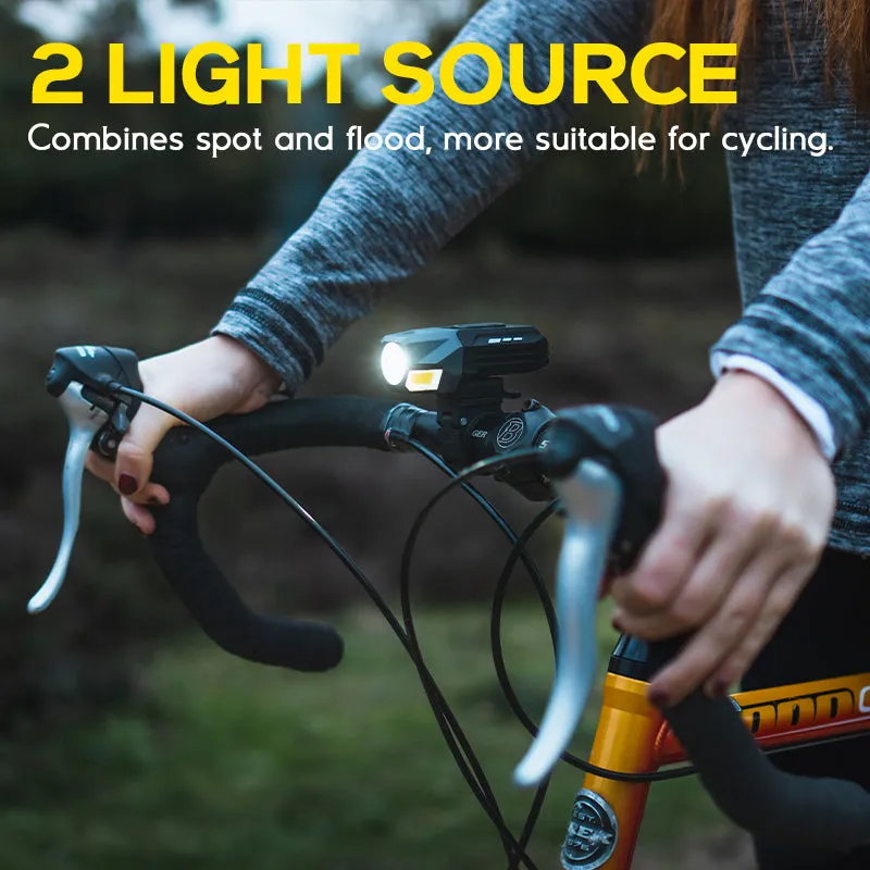 1600 Lumens Mountain Bike Lights With Rear Light