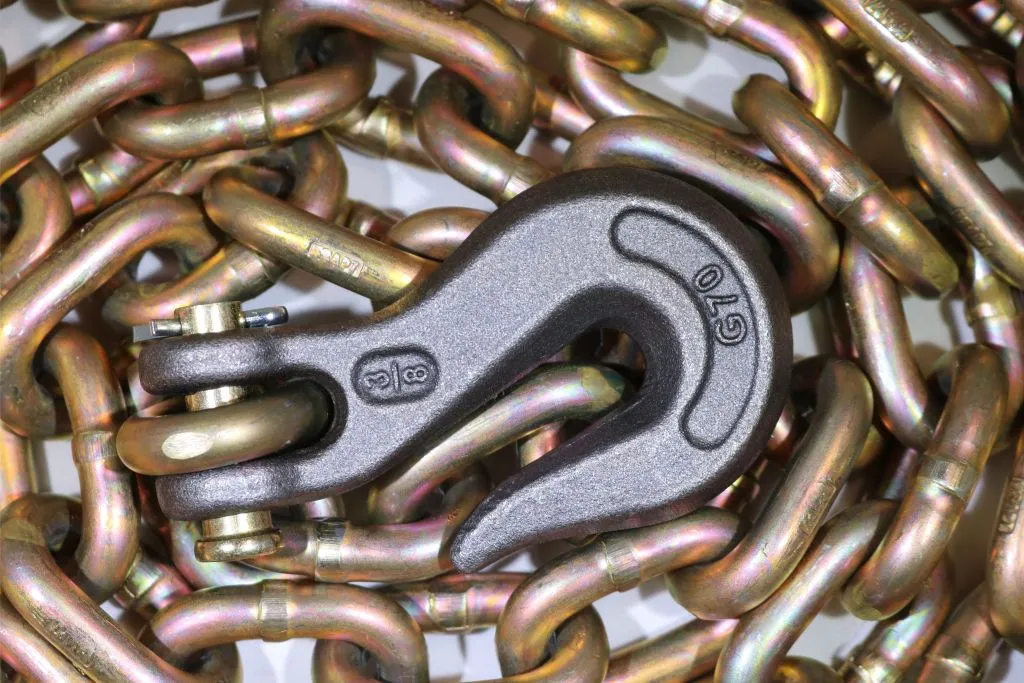 5/16" x 20 Ft Grade 70 Transport Chain w/ Clevis Grab Hooks