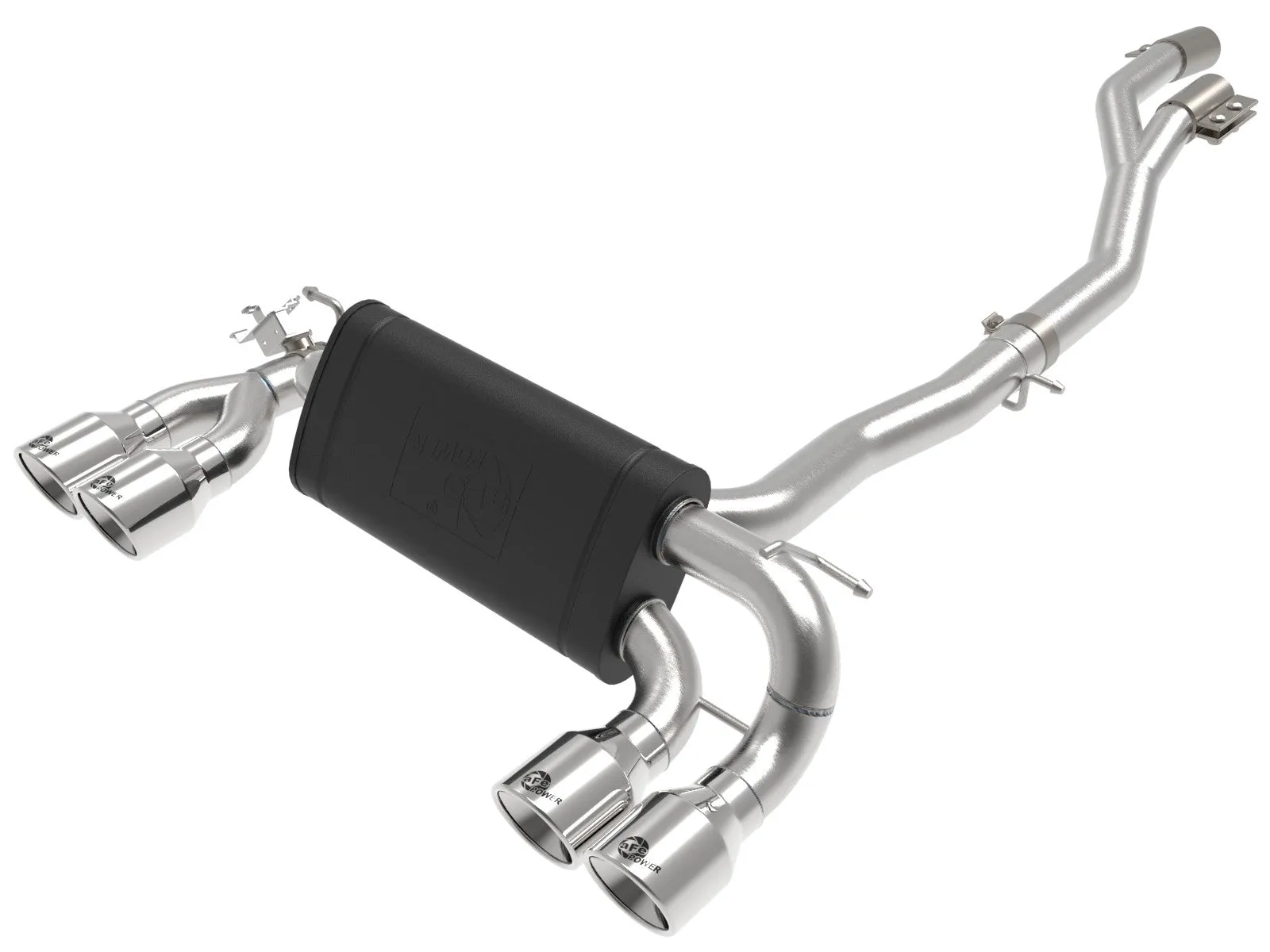 aFe Exhaust BMW M2 Competition (2019-2021) 3" to 2.5" Mach Force-XP Series in 304 Stainless Steel w/ Quad Tips
