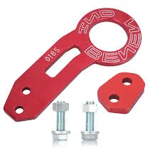 Aluminum Red Racing Rear Towing Hook -Universal Car Auto Trailer Ring Towing Bars Tool