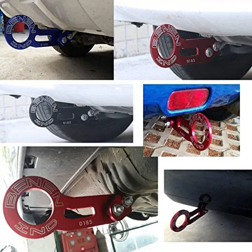Aluminum Red Racing Rear Towing Hook -Universal Car Auto Trailer Ring Towing Bars Tool