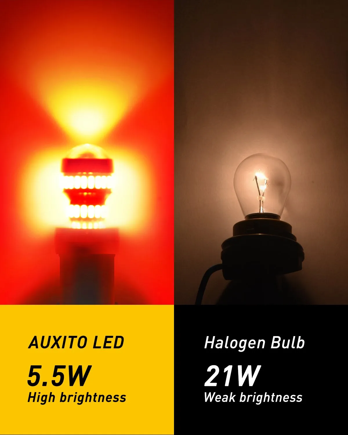 AUXITO 1157 LED Bulb Red, 2057 2357 7528 BAY15D LED Lights for Brake Tail Lights