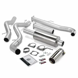 Banks Power 48628 Monster Exhaust System; S/S-Chrome Tip-2001-04 Chevy 6.6L Sclb