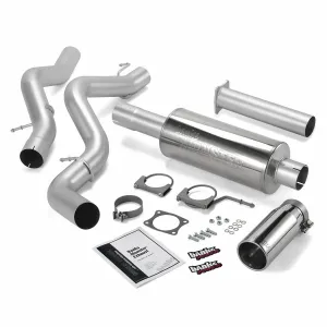 Banks Power 48634 Monster Exhaust System; S/S-Chrome Tip-2001-05 Chevy 6.6L; EC/CCLB
