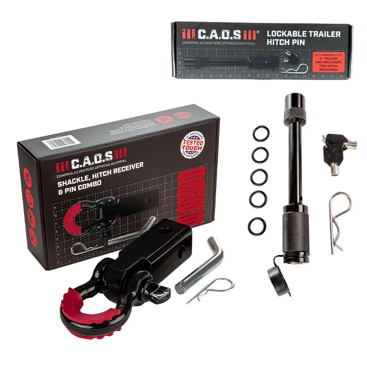 CAOS Lockable Trailer Pin   Shackle Hitch Receiver