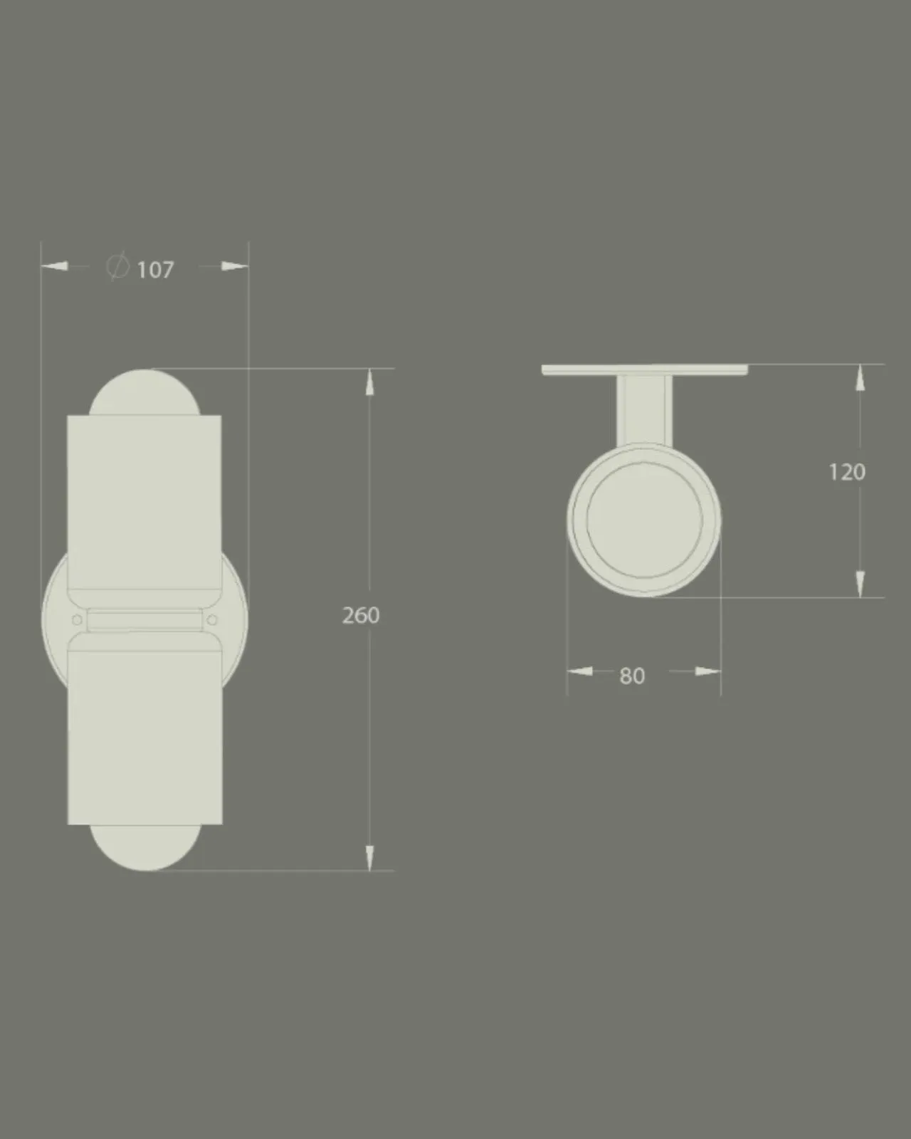 Ceramic Up Down Wall Light | Terra