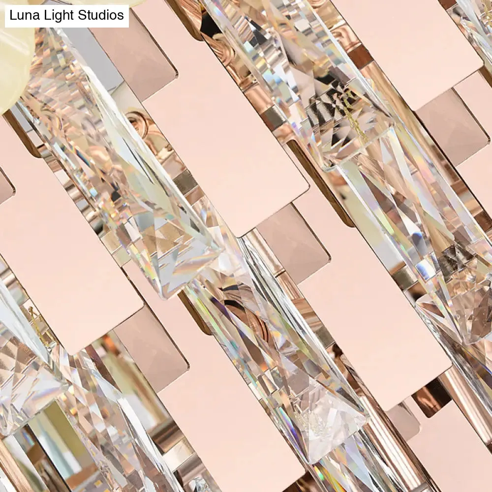 Contemporary Layered Ceiling Chandelier - Clear Crystal, 12/16/22 Lights, Ideal for Living Room Down Lighting