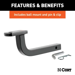 CURT 113713 Class 1 Trailer Hitch; 1-1/4in. Ball Mount; Select Chevrolet Cruze