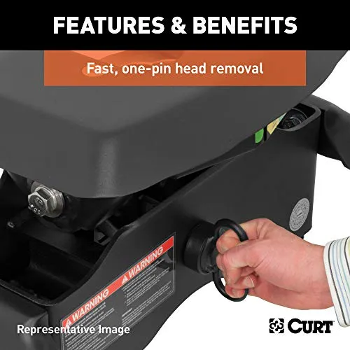 CURT 16043 A16 5th Wheel Hitch, 16,000 lbs, Select Ram 2500, 3500, 8-Foot Bed Puck System