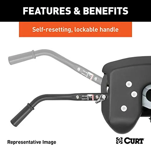 CURT 16043 A16 5th Wheel Hitch, 16,000 lbs, Select Ram 2500, 3500, 8-Foot Bed Puck System