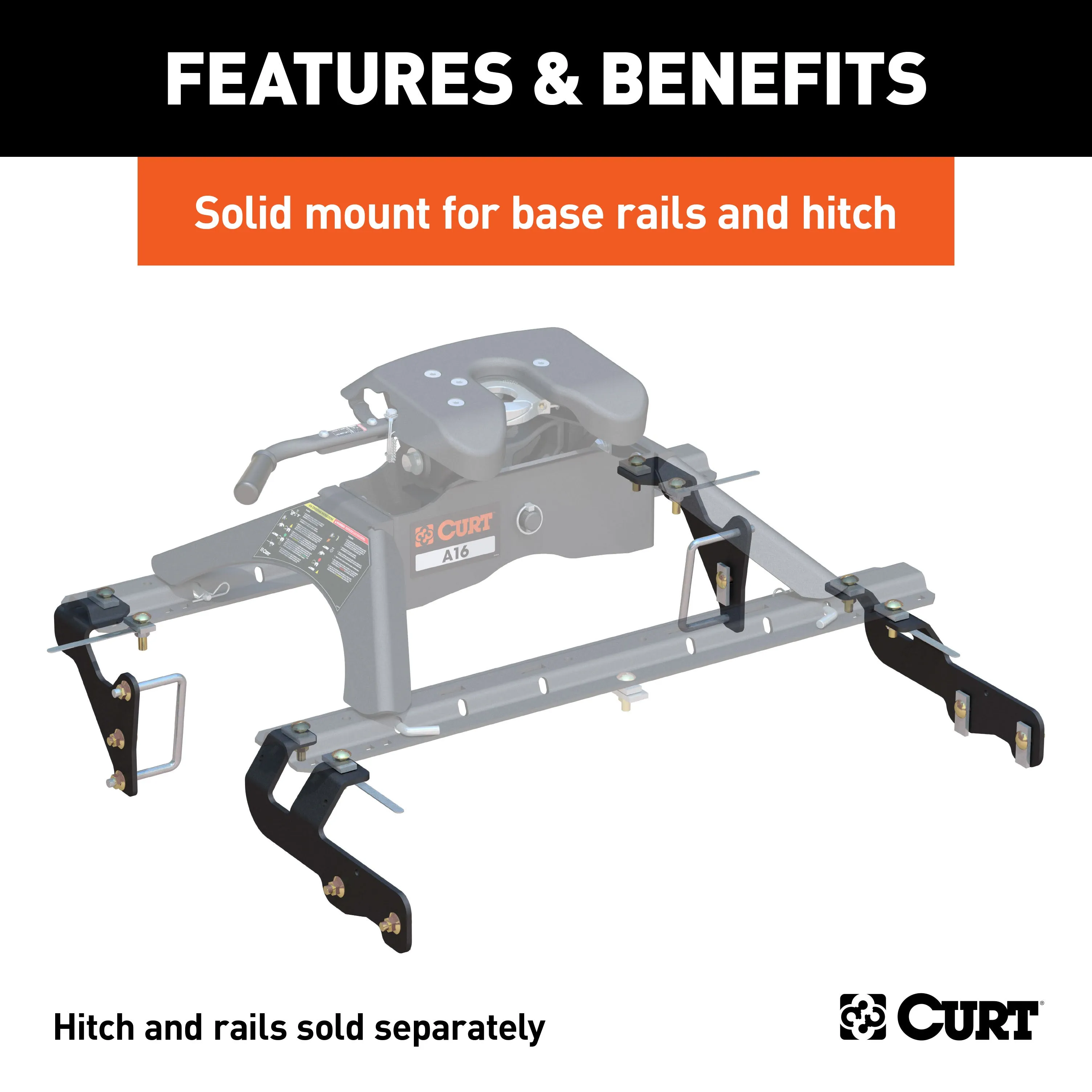 CURT 16307 CURT 16307 5th Wheel Installation Brackets; Select Ram 1500
