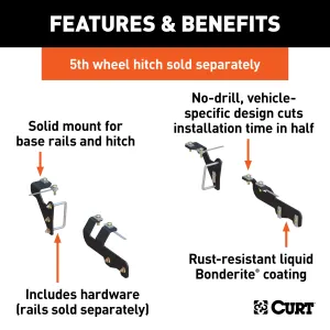 CURT 16307 CURT 16307 5th Wheel Installation Brackets; Select Ram 1500