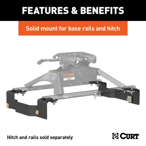 CURT 16465 Custom 5th Wheel Brackets; Select Toyota Tundra; Standard Cab; 8ft. Bed