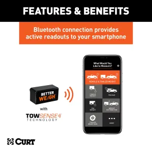 CURT 51701 BetterWeigh Mobile Towing Scale with TowSense Technology (OBD-II)