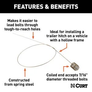 CURT 58410 CURT 58410 18-Inch Trailer Hitch Fish Wire for 7/16-Inch Diameter Bolts
