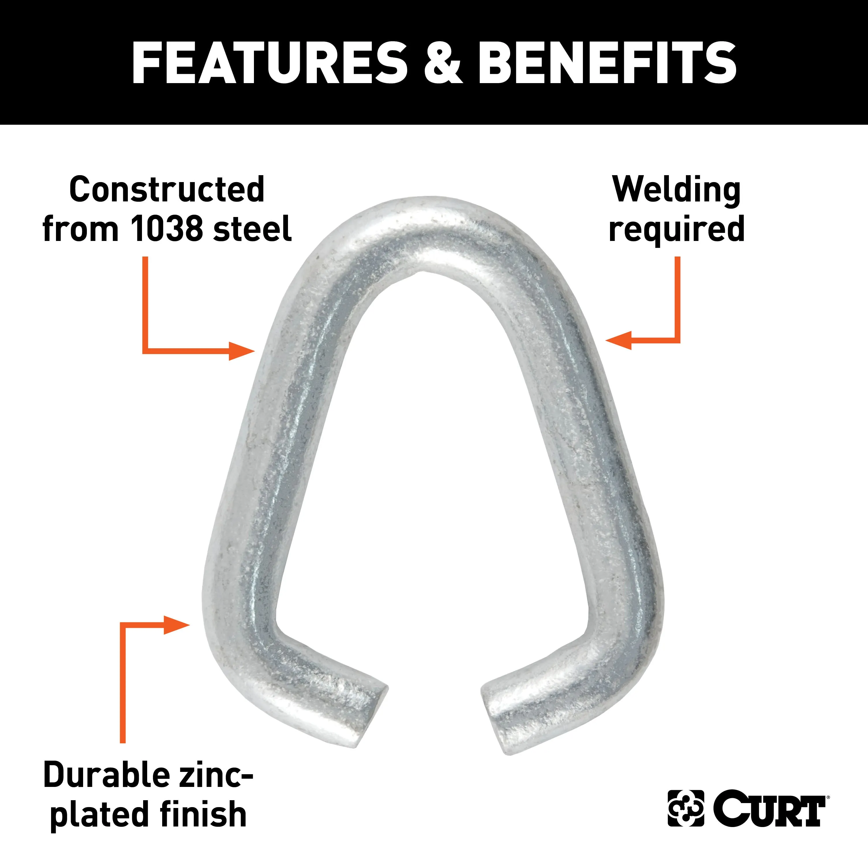CURT 82944 CURT 82944 7/16-Inch Zinc-Plated Steel Joining Link