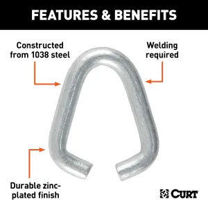 CURT 82944 CURT 82944 7/16-Inch Zinc-Plated Steel Joining Link