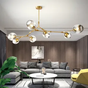 DNA Structure Pendant Light - Postmodern Ceiling Chandelier with Glass Shade