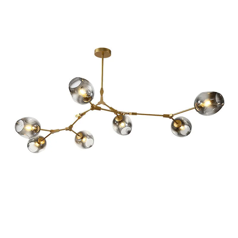 DNA Structure Pendant Light - Postmodern Ceiling Chandelier with Glass Shade