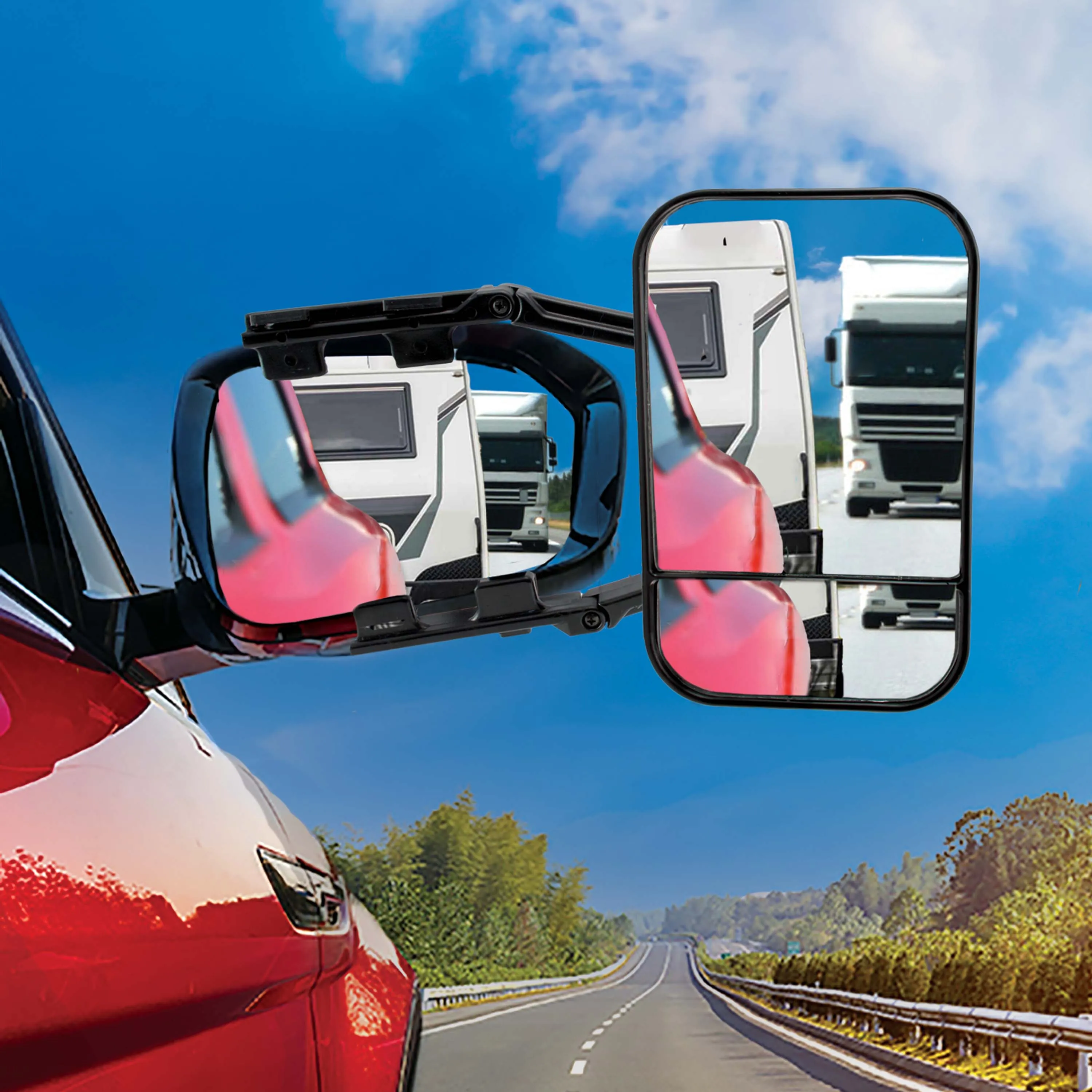 Drive Universal Towing Mirror with Flat and Convex View (Single) - MH1501