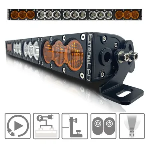 Extreme LED - 28" X6 Amber/White 150W Combo Beam LED Light Bar & Harness Kit