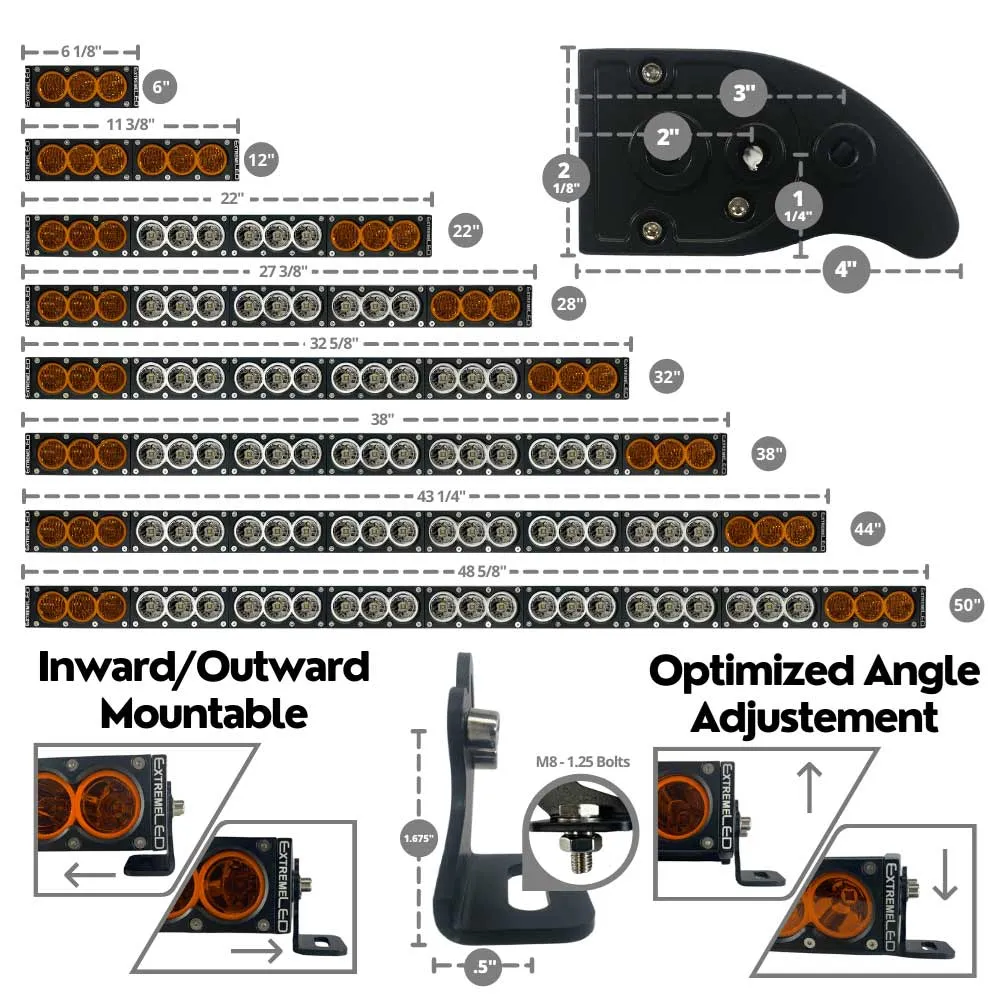 Extreme LED - 28" X6 Amber/White 150W Combo Beam LED Light Bar & Harness Kit