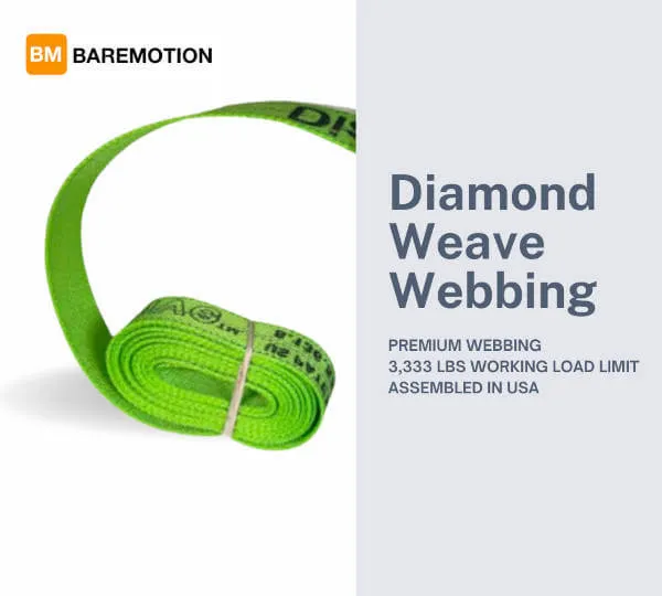 Hi-Vis Green Tie Down Strap with Mini J Hook