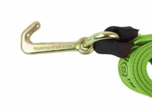 Hi-Vis Green Tie Down Strap with Mini J Hook