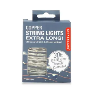 Kikkerland Extra Long USB String Lights