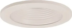 Monument Recessed Lighting Universal 4 Inch  Low Voltage White Baffle With White Trim Rings Includes Clear Glass Lens