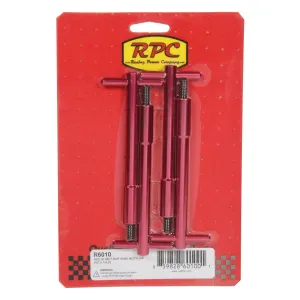 Racing Power Red Aluminum T-Bar Wing Nut 4-3/4" With 1/4-20