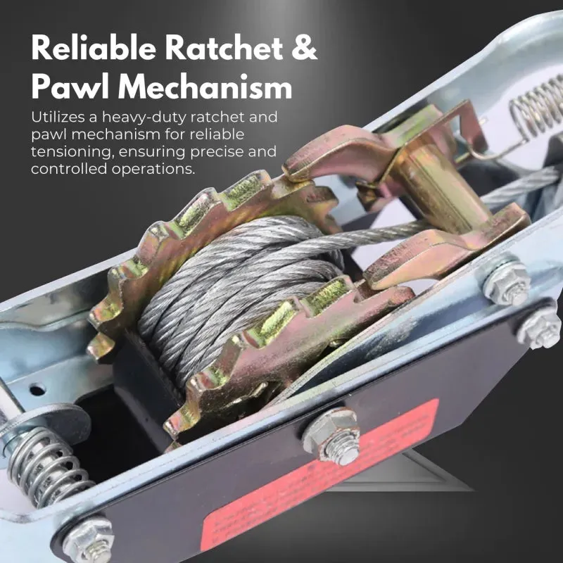 Rynomate 4-Ton / 8800lb Hand Winch Puller with Double Car Hook