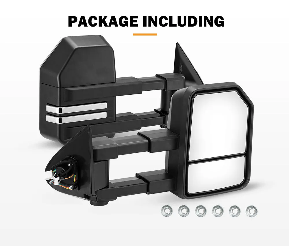 San Hima Extendable Towing Mirrors for Mitsubishi Triton MQ/MR 2015-On