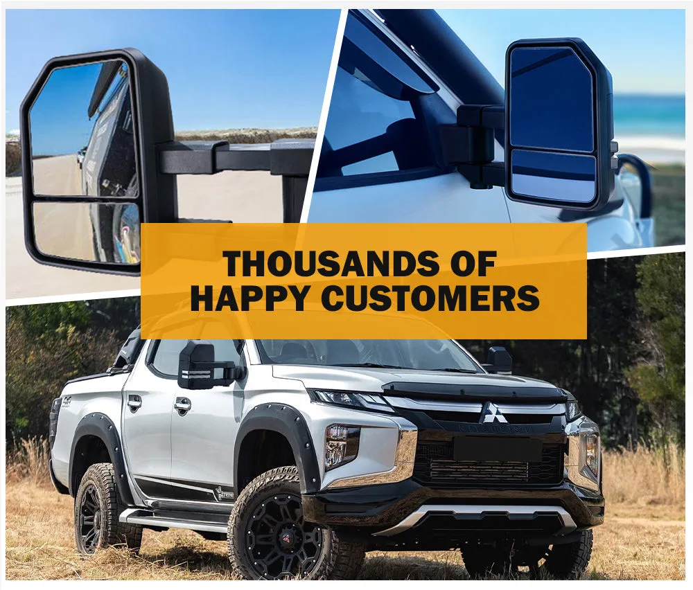 San Hima Extendable Towing Mirrors for Mitsubishi Triton MQ/MR 2015-On