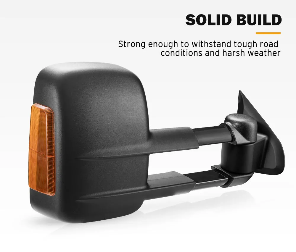 San Hima Extendable Towing Side Mirrors for Nissan Navara D23 NP300 2015-On