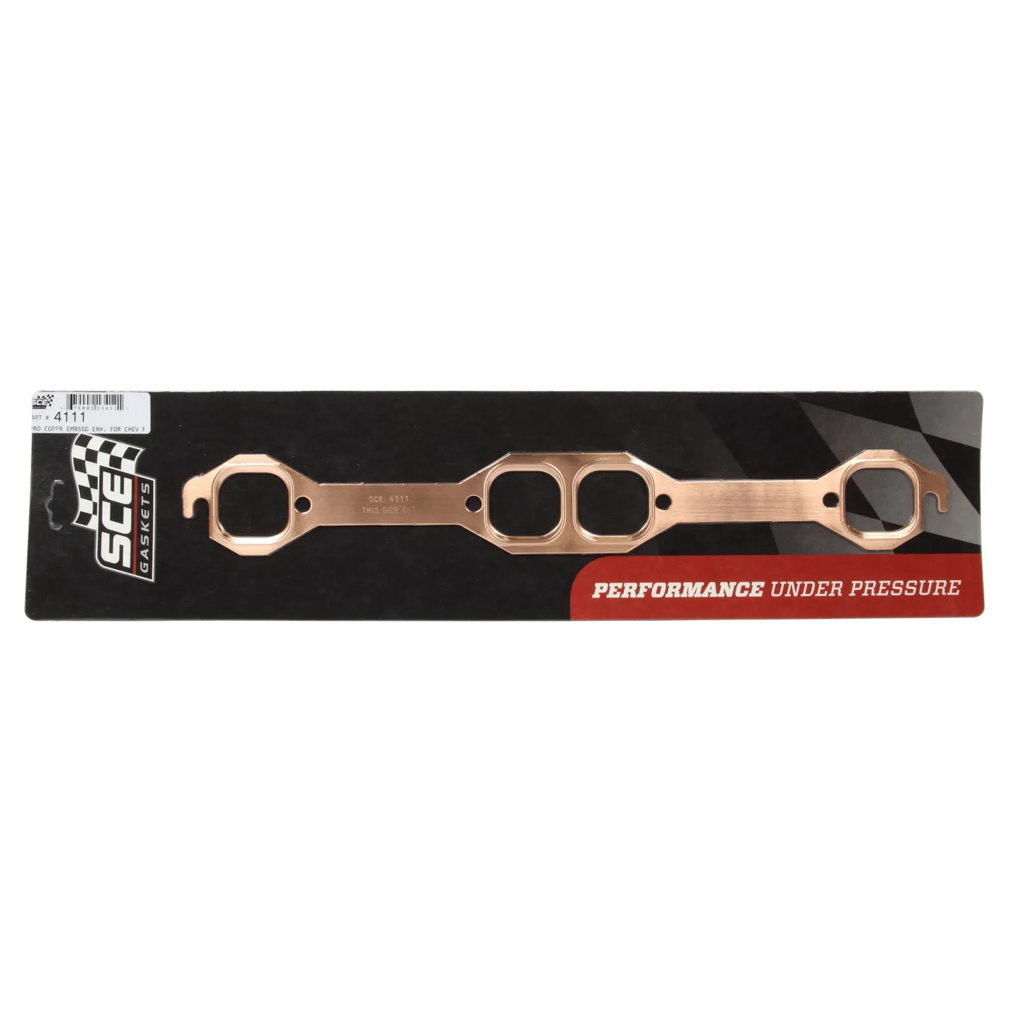 SCE 18 SB Chevy Copper Embossed Exhaust Gasket