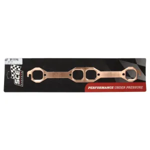 SCE 18 SB Chevy Copper Embossed Exhaust Gasket