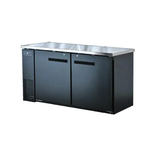 Spartan SBBB-60 60.75" Two-section Back Bar Refrigerator with Solid Door