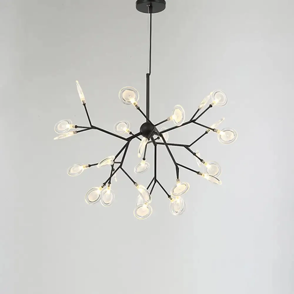Sputnik Firefly LED Suspension Light - Acrylic Bedroom Chandelier Lighting