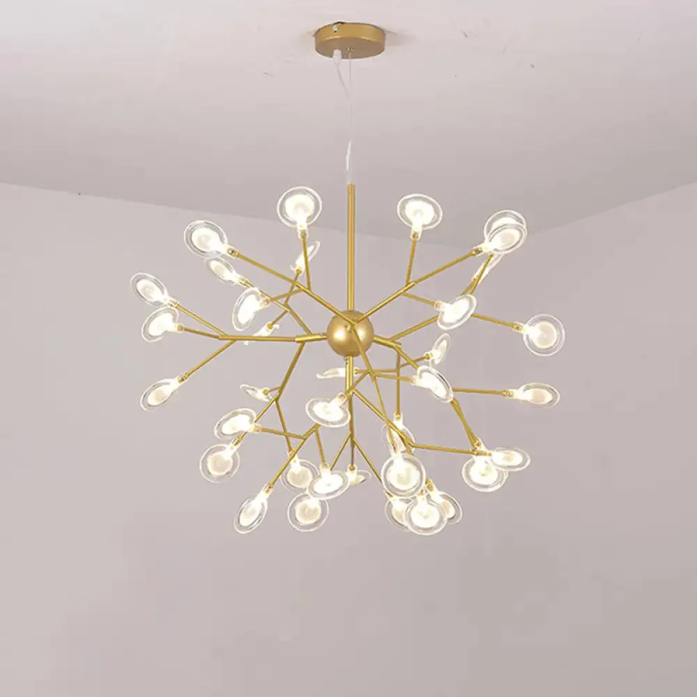 Sputnik Firefly LED Suspension Light - Acrylic Bedroom Chandelier Lighting
