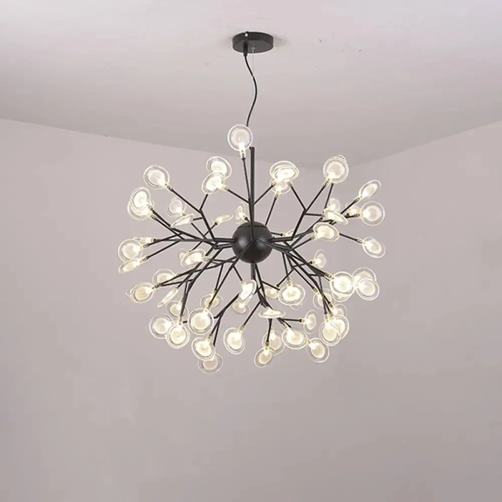 Sputnik Firefly LED Suspension Light - Acrylic Bedroom Chandelier Lighting