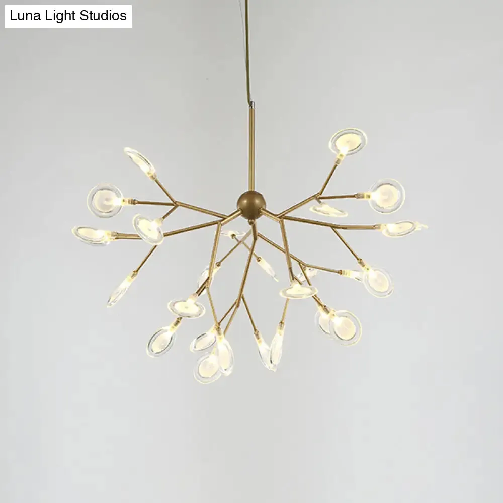 Sputnik Firefly LED Suspension Light - Acrylic Bedroom Chandelier Lighting