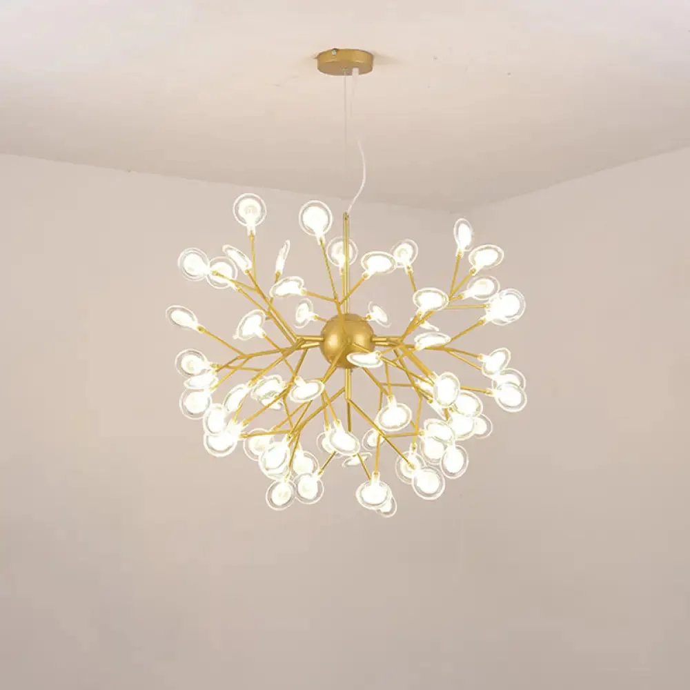 Sputnik Firefly LED Suspension Light - Acrylic Bedroom Chandelier Lighting