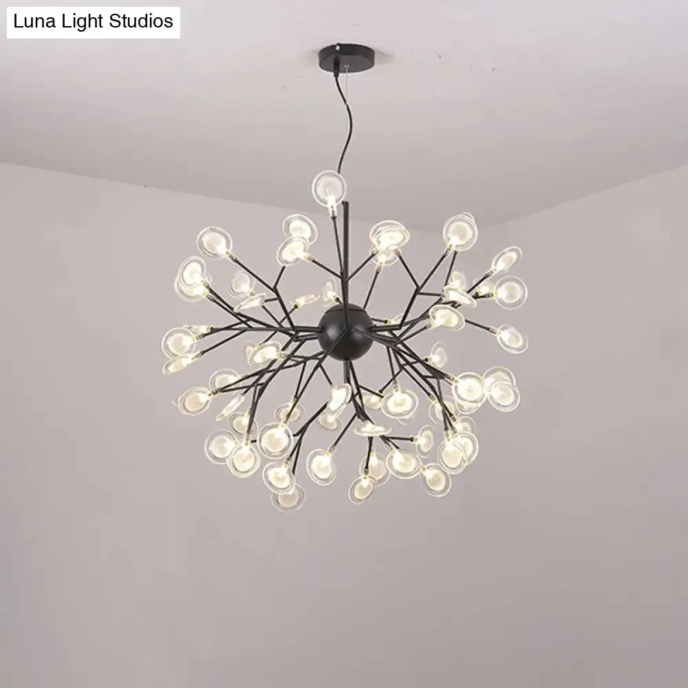Sputnik Firefly LED Suspension Light - Acrylic Bedroom Chandelier Lighting
