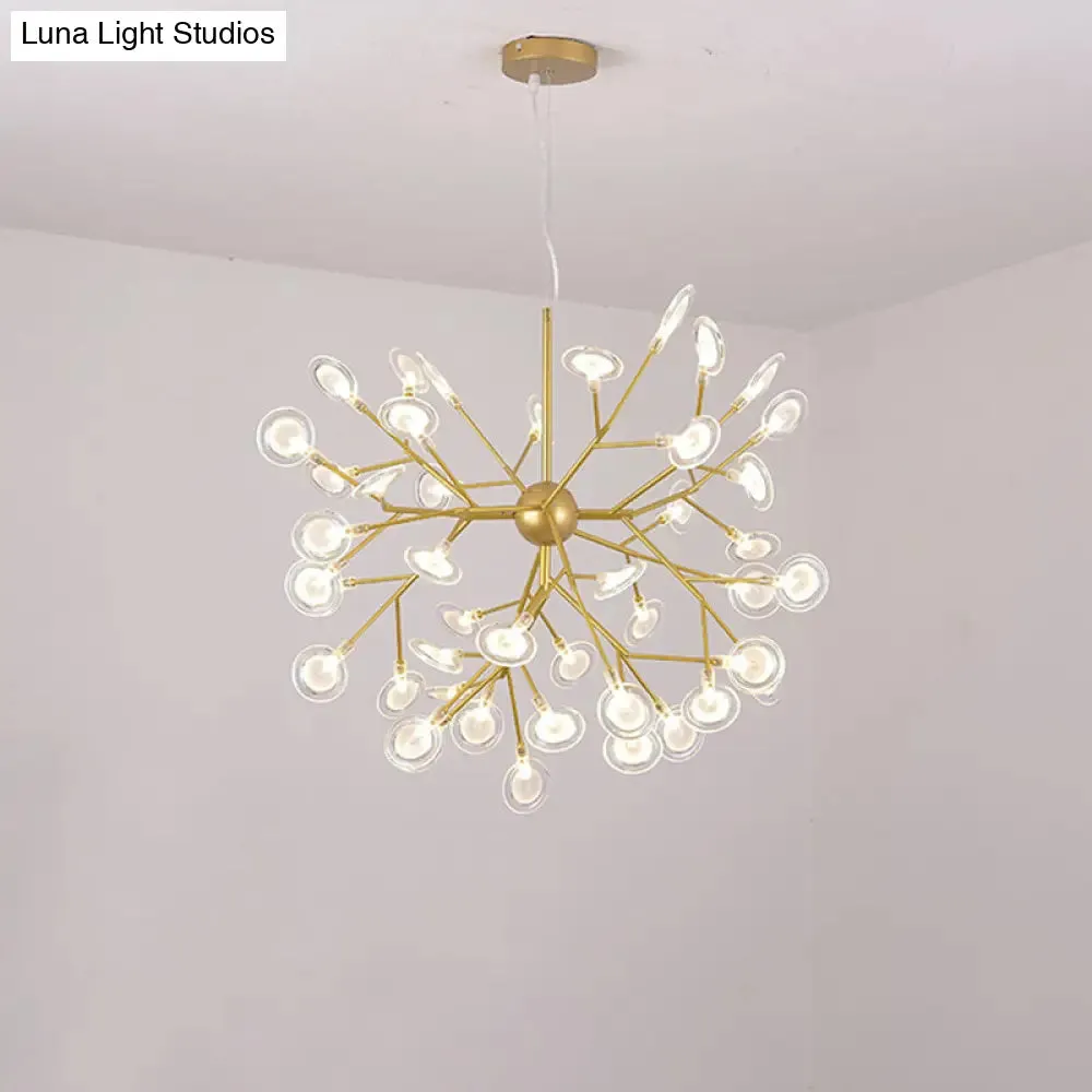 Sputnik Firefly LED Suspension Light - Acrylic Bedroom Chandelier Lighting