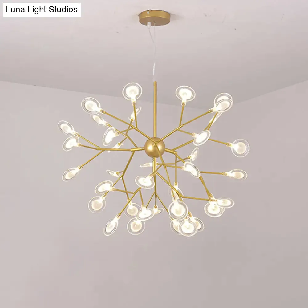 Sputnik Firefly LED Suspension Light - Acrylic Bedroom Chandelier Lighting